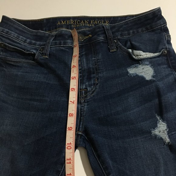 American Eagle Skinny Extreme Flex Mens Jeans Size 30x34 Distressed - Picture 8 of 10